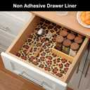 2 x Cooyes Shelf Liner  Non-Slip Cabinet & Drawer Liner for Kitchen  Non-Adhesive Waterproof Shelf Paper with Modern Pattern  Durable EVA Cabinet Mat  Easy to Cut (Brown,17.5" W x 78.7" L)