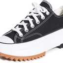 Converse Women's Run Star Hike Ox Sneakers, Black/ White/ Gum, 10 Medium US