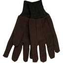 MCR Safety 7100 Jersey Cotton/Polyester Clute Patterns Men's Gloves with Jersey Knit Wrist, Brown, Large, 3 Pair