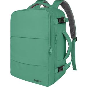 Taygeer Travel Backpack for College Woman, Lightweight Backpack for 15.6 inch Laptop with USB Charging Port, TSA Friendly Bag for Women Traveling, Back Pack Carry On Luggage for friend Gym Sport,Green (Large)