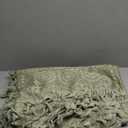 YJ YANJUN Boho Lace Curtains 84 Inches Long, Vintage Crochet Doily Pattern, Spring Sage Green Sheer Curtains for Living Room Bedroom Nursery, Farmhouse & Cottage Chic Style, W59 x L84-2 Panels