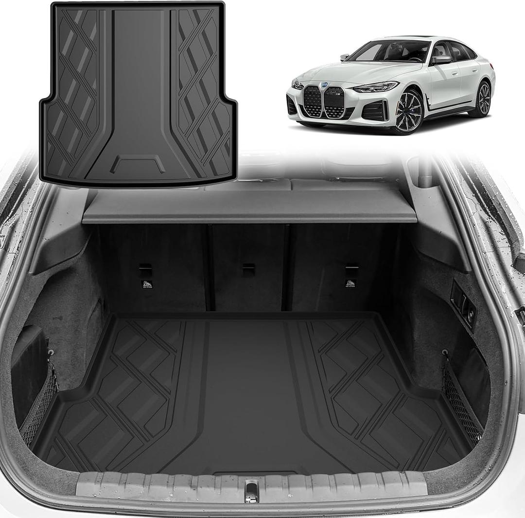 Original 2022-2025 2026 I4 Cargo Liner for BMW I4 eDrive35 /eDrive40 /xDrive40 /M50 - Custom Fit Heavy Duty TPE All Weather Protection Liner 3D Shaped Laser Measured Cargo Mat Accessories