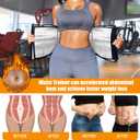 LEINIDINA Womens Waist Trainer Corset with Zipper Sweat Waist Trimmer for Women Workout Belt Corset Shapewear (Black, L)