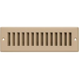 Toe Kick Vent Cover 2" x 10" Duct Opening, Brown Cabinet Toe Kick Register Grille, Steel Air Vent Grate for Kitchen Cabinets HVAC Ventilation