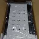 Expandable Pull Out Cabinet Organizer, Adjustable Width 12"-19" & Depth 16.5"-22", 4-Side Extension, 5 Slide Rails for Heavy Duty Use, Adhesive Roll Out Shelves for Kitchen Cabinets, White 1PCS