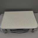 Folding Camp Table Small, 24''L x16''W with Adjustable Height Legs, Indoor Outdoor Lightweight Portable Aluminum Dining Table for Picnic Camping 2-Feet2 Heights 10"/19" (Silver & Sage Gray)