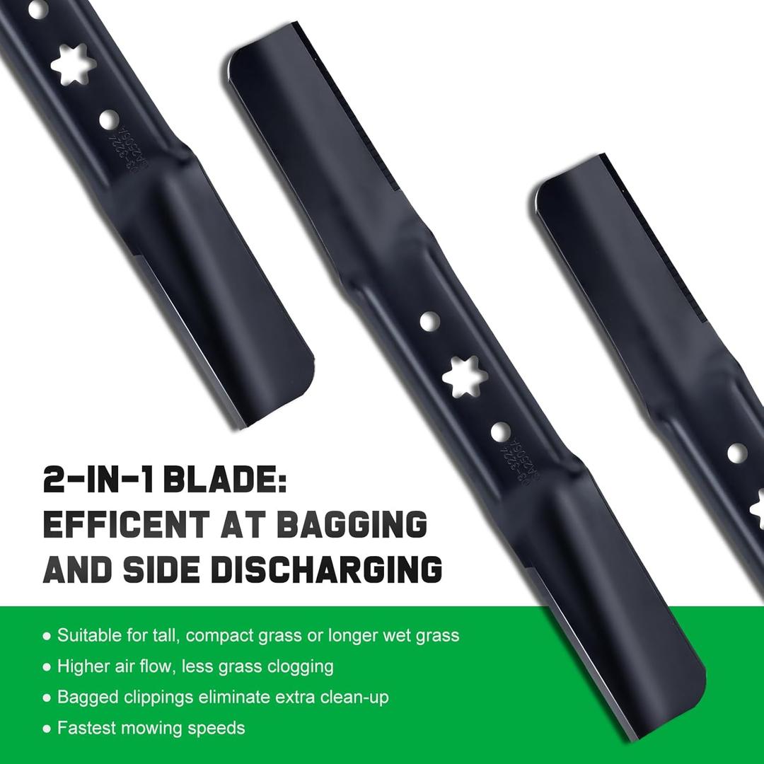 Grasscool ZT1 Blades for Cub Cadet Troy Bilt 942-05056A 942-05056 RZT L54 S54 Ultima ZT1-54 ZT2-54 XT1-54 XT2-54 54 inch Deck Lawn Tractor Riding Mower(High Lift), Pack Of 2