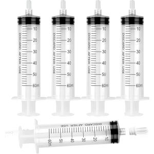 60ml Luer Lock Syringe without Needle - 60cc Plastic Syringes, Sterile, Individually Sealed, Pack of 30