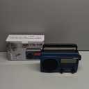 Digital AM FM Shortwave Radio with Best Reception,4000mAh Rechargeable Portable Radio with NOAA Weather Alert, Big Speaker, Digital Tuner and Stereo Earphone,Support Micro SD Card and USB MP3 Player (Blue)