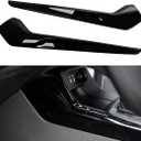 YINGTUU for Honda Civic 11th Gen 2022 2023 2024 2025 Accessories Car Side Gear Shift Cover Strip Decals Interior Stickers ABS Glossy Black