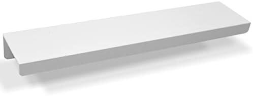 Jetland Cabinets Drawers Edge Pulls - 8-Pack, 6" Overall Length, White, Concealed Tab Pulls for Kitchen Garage Cabinet Drawers, PW5018W128