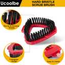 2 x Scrubber Mop Head for O Cedar RinseClean 2-Tank System, Scrub Brush Compatible with O Cedar Spin Mop Stiff Bristle, Mop Brush for Bathroom Kitchen Wall Tile, No Include Mop Handle and Base, 2 Pack