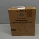 Favoyard Outdoor Deep Seat Cushion Set, 19 x 19 Inch Rainproof & 3-Year Fade Resistant Patio Furniture Cushions, Removable Seat Bottom & Back Cushion covers with Ties for Chair, Sofa, Couch, Dark Grey