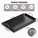Onlyfire Universal BBQ Griddle with Handles for Charcoal/Gas Grills, Ceramic Coated Non-stick Flat Top Griddle for Outdoor Cooking, 23" x 16"