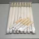 MOTOTO 8 Pack 33 Inch White Paper Umbrellas & 8 Pack 8inch Foldable Handheld Fans, Oiled Chinese Japanese White Parasols Umbrellas Paper Fans for DIY Painting, Wedding, Bridal Party, Ceiling Decor