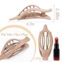3 x Hair Clips for Women - 12 Pcs Hair Claws for Thin & Thick Hair Strong Hold No Slip Grip Hair Claw Clips for Women & Girls (Neutral)