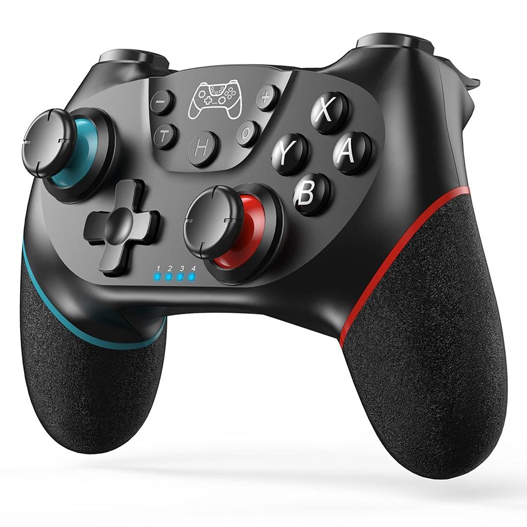 Upgraded Wireless Controller for Switch/Lite/OLED/Switch 2 Pro Controller for Switch Remote Joystick Gamepad Supports Wake up, Gyro Axis, Turbo, Dual Vibration and Screenshot Function (Black)