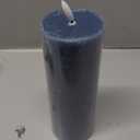 Melrose FIA Wick Candle, Blue, Wax and Plastic, 3-inch Diameter x 8-inch Height