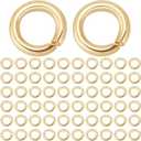 Beebeecraft 1 Box 600Pcs 4mm Open Jump Rings 18K Gold Plated Stainless Steel Single Loop Small Circle Frames O Ring Connectors for Bracelet Necklace Jewellery Making