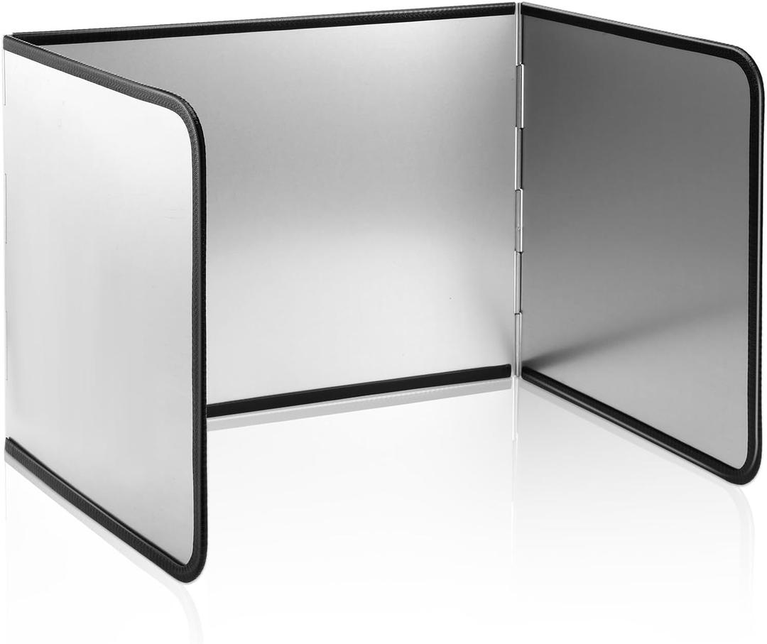 Foldable Stainless Steel Splatter Guard, Oil Splash Protection Backsplash, Splatter Guard for Frying Non-stick 3 Sided Foldable for Stove Top Wall, Easy to Clean and Store for Stove Top and Frying Pan