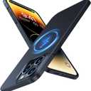 TORRAS Magnetic Slim Fit Designed for iPhone 14 Pro Case, Ultra Thin Strong Magnetic Velvety Touch AntiScratch Compatible with MagSafe Cover Phone Case for iPhone 14 Pro, Space Black