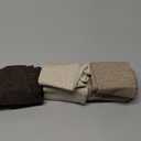 Soft Cotton Compression Socks for Women Men 20-30mmHg - Knee High Support for Circulation, Nurses, Pregnancy, Travel (Small-Medium, 3 Pairs - Natural Land)