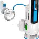 Danco HYR270 Hydroright Water-Saving Dual Flush Valve with Push-Button Handle, Plastic, Chrome