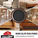 3 x Ezprotekt 2.5 inch Non Slip Round Wood Furniture Pads for Hardwood Floors, 4 Pcs Anti Slip Furniture Coaster for Chair Sofa Bed Couch, Furniture Cups with Anti-Slide EVA Anti-Scratch (Dark Brown)