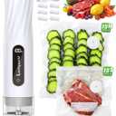 Compact Vacuum Sealer for Food: Powerful Handheld Vacuum Sealer Machine & 30 Reusable Vacuum Bags, With LED Display & Detachable Water Tank, Portable Food Sealer, Seal Meal Saver