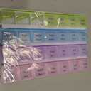 Weekly Pill Organizer - 4-Times-a-Day Pill Planner (Pack of 2) Pill Box Separates Pills & Vitamins with Daily Morning, Noon, Evening & Night Compartments, Travel Medication Reminder Monday to Sunday