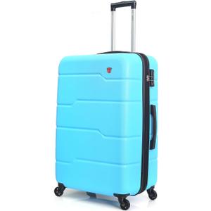 DUKAP RODEZ Hardside Luggage with Ergonomic Handles and TSA Lock | Spacious Travel Suitcase with Four Spinner Wheels and Studs | 24" Medium Luggage | Light Blue DUKAP RODEZ Hardside Luggage with Ergonomic Handles and TSA Lock | Spacious Travel Suitcase with Four Spinner Wheels and Studs | 24" Medium Luggage | Light Blue