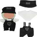 2 x 17CM Doll Clothes (No Dolls),3Pcs Outfits for 6.7 Inch Dolls Accessories Party Decoration Favors Merch Gifts Fits Popular Cute Blind Box Art (Black)