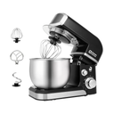 Kitchen in the box Stand Mixer,3.2Qt Small Electric Food Mixer,6 Speeds Portable Lightweight Kitchen Mixer for Daily Use with Egg Whisk,Dough Hook,Flat Beater (Black)