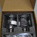 Molimoli (Upgraded Pump) Coffee Syrup Dispenser for Coffee Bar, Coffee Pump Dispenser, Glass Syrup Bottle w. Pump, 11.8 oz 350 ml, Set of 2, Silver