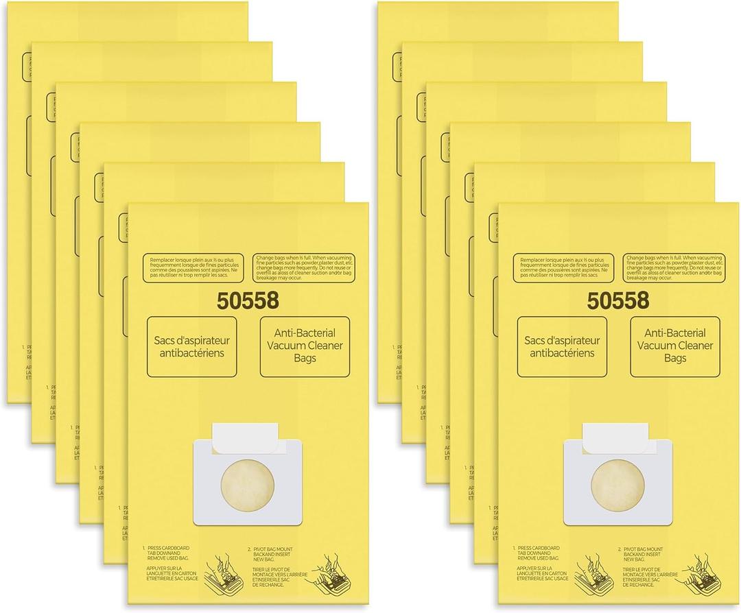 Vacuum Bags Replacement for Kenmore Canister C/Q 5055 50555 50557 50558 and Panasonic Type C-5 C-18 Vacuums - Premium Vacuum Cleaner Dust Bag - 12 Pack