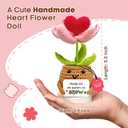 Gossby Positive Heart Flower Crochet - Thank You for Helping Me Grow - Inspirational Gift for Mom - Appreciation, Thank You, Birthday, Graduation, End of Year, Teacher's Day Gift from Student