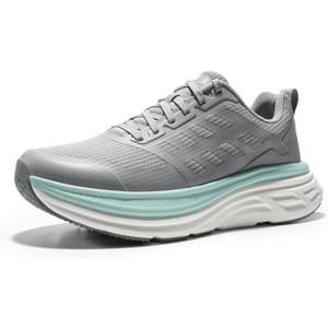 NORTIV 8 Women's Walking Shoes Cushion Running Tennis Shoes ActiveFloat Non-Slip Comfortable Breathable Workout Gym Sports Athletic Fashion Sneakers (11, Grey)