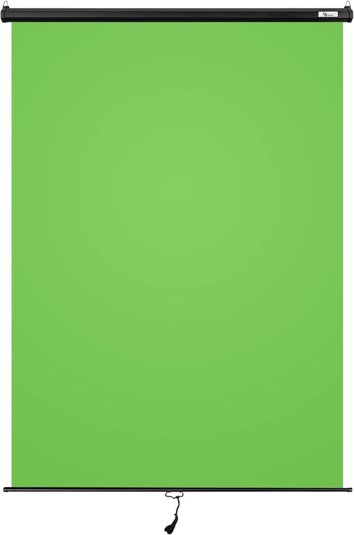Julius Studio (Pull-Down) 5 x 6 ft. / 59 x 72 in. Green Screen, Retractable Background, Ceiling & Wall Mount, Roll Up Auto Lock, No Wrinkle, JSAG748