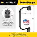 Stromberg Carlson AM-250 Lend-A-Hand Mini Assist Rail - RV Railing for Steps, RV Hand Rail & Folding Handle Entry Door Grab Bar, Travel Trailer Door Handle, RV Grab Handle, White, 22", Extends 10"