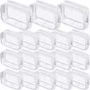 Saintrygo 18 Pack Clear Makeup Bags 7 x 5 PVC Cosmetic Bag Plastic Zippered Pouches Portable Toiletry for Women Men Travel Vacation Bathroom Organizing(Clear Color, White Border)