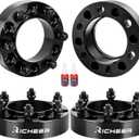 Richeer 1.5'' 6x5.5 Wheel Spacer for 1995-2023 Tacoma with Extend Lug Nuts, 4PCS 6x139.7mm Hub Centric Wheel Spacers with 12x1.5 Studs & 106mm for 4Runner Tundra FJ Cruiser Sequoia GX470 GX460