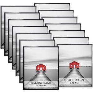 ELSKER&HOME 8x10 Picture Frame,Black Picture Frame Set of 12, Multi Pack 8x10 Frame for Wall & Tabletop Mounting in Horizontal or Vertical Format
