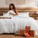 Bedsure Twin/Twin XL Comforter Set, White Soft Prewashed Bedding for All Seasons, 2 Pieces GentleSoft Bed Set, 1 Lightweight Comforter (68"x88") and 1 Pillowcase (20"x26")
