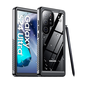 Temdan Designed for Samsung Galaxy S24 Ultra Case,Waterproof Built-in Lens & Screen Protector [Full Body Shockproof][Military Drop Proof][IP68 Underwater] Phone Case for S24 Ultra 5G-Black (2024)