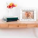 Twins Baby Items 4x6 Picture Frame, Twin Mom Gifts Wooden Picture Frame, Twins Baby Gifts for Girls Boys Mom, Twice the Blessings from Above Decorative Photo Frames for Table Desk Decor
