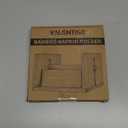 Bamboo Napkin Holder for Table, Square Napkin Holder with Weighted Arm, Wooden Cocktail Paper Holder for Kitchen, Dinning Room and Party