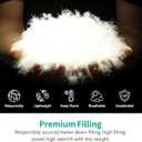 APSMILE Heavyweight Down Feather Fibers Comforter Oversized King Size - Ultra-Soft Luxury High Fill-Power Hotel-Style Thicker Winter Duvet Insert for Colder Weather/Sleeper (120x98, White)