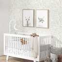 5 x Boho Peel and Stick Wallpaper Beige/White Leaf Contact Paper 17.3inx78.7in Removable Self Adhesive Bedroom Cabinet Wall Decor Vinyl Roll