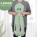 PrimePets Dog Toys for Large Dogs, 27 Extra Large Plush Octopus Dog Toy, Crinkle Squeaky Dog Toy for Small Medium Large Breeds, Interactive Stuffed Chew Toys to Keep Them Busy, Green