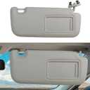 INTGET Passenger Side Sun Visor for Toyota Corolla 2007 2008 2009 2010 2011 2012 2013 Accessories Leather Car Sun Protection Visors Replacement with Mirror(Beige-Passenger Side)